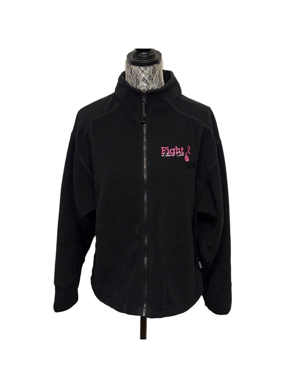 Rivers End XL Fight Like A Girl Breast Cancer Awareness Fleece Jacket